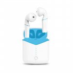 Wholesale True Wireless Touch Earbuds Headset Wireless Charging Case & Auto Power On & Auto Connect (White Blue)